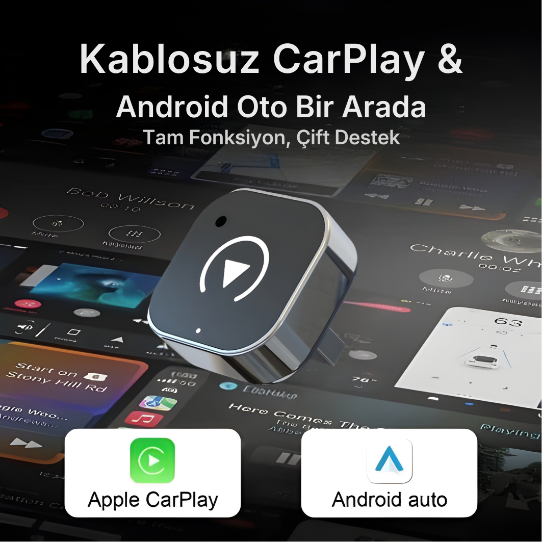 CarTechX iPhone/Android için Kablosuz CarPlay Adaptörü
