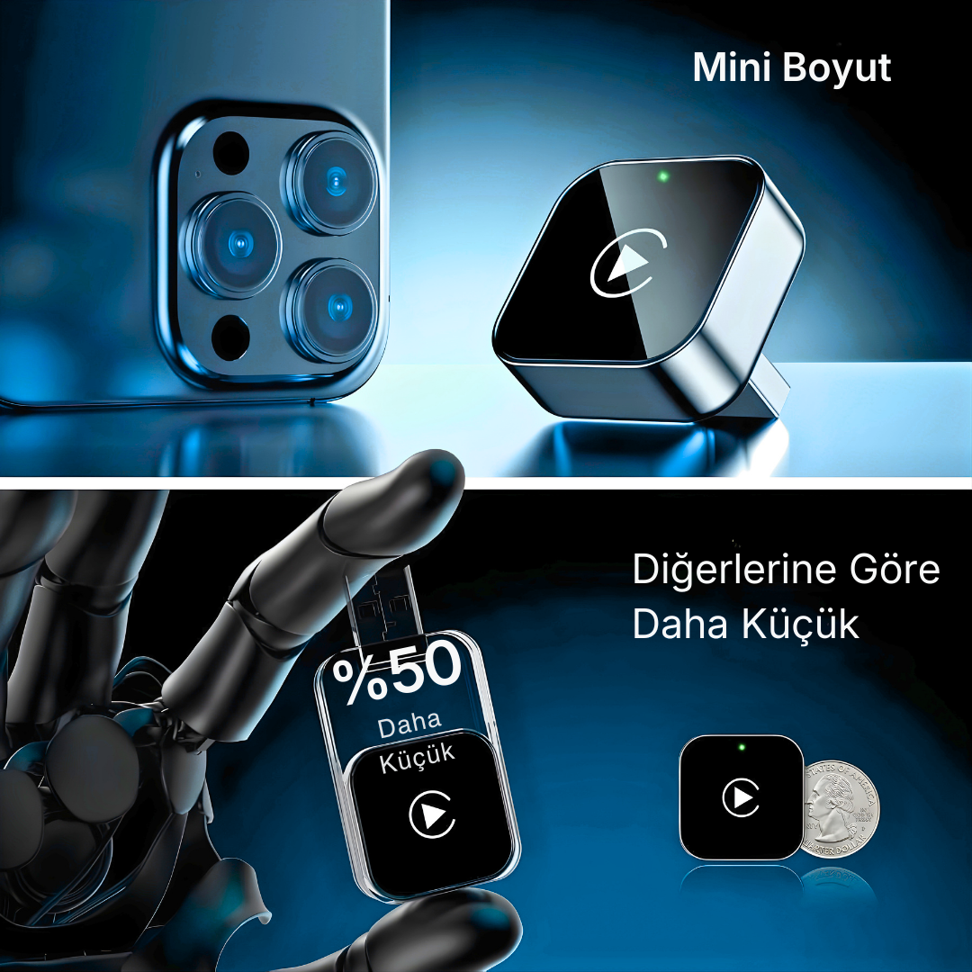 CarTechX™ Kablosuz CarPlay&Android Auto Adaptörü