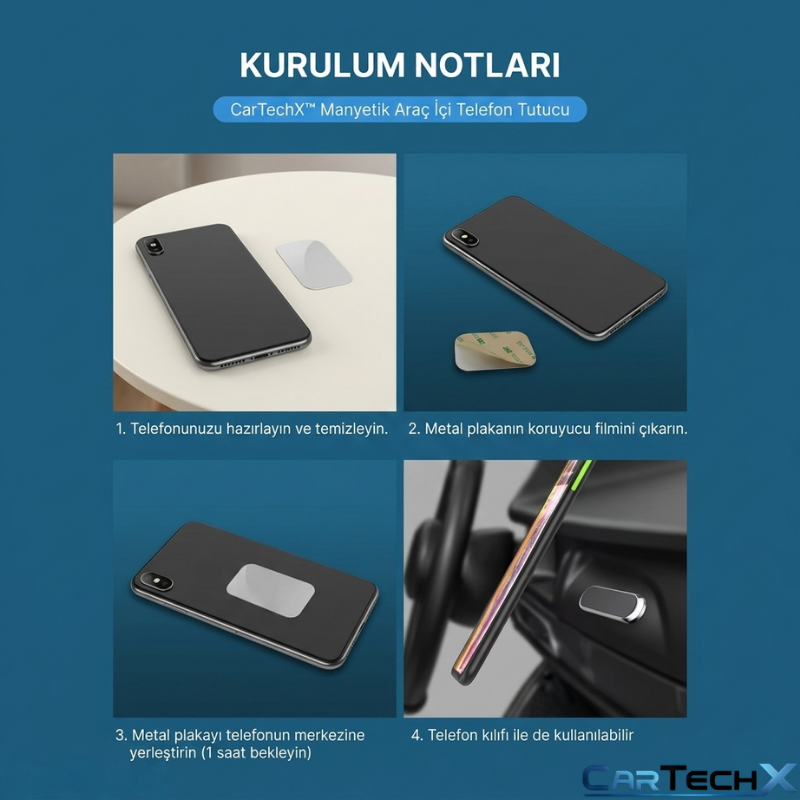 CarTechX™ Manyetik Araç İçi Telefon Tutucu