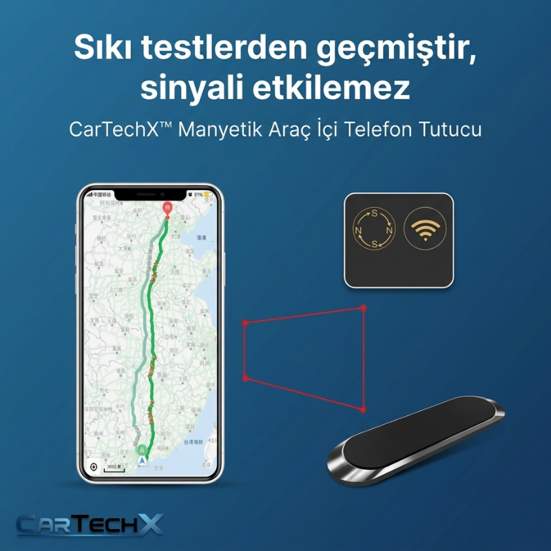 CarTechX™ Manyetik Araç İçi Telefon Tutucu