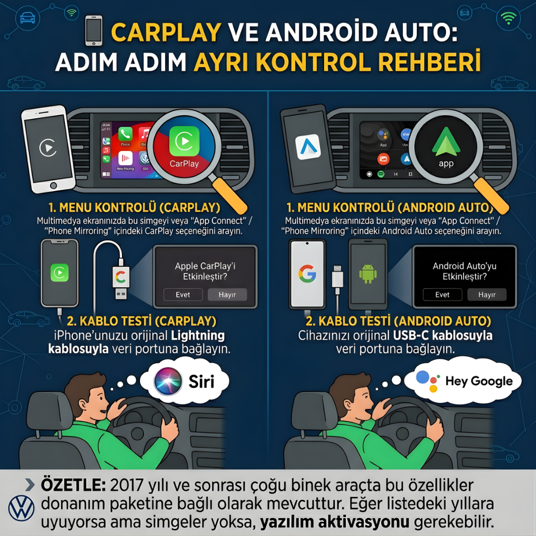 CarTechX™ Kablosuz CarPlay&Android Auto Adaptörü