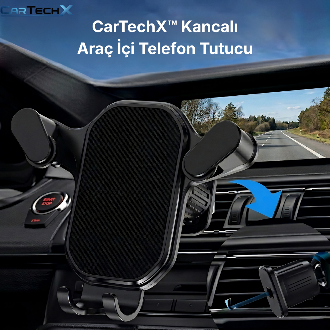 CarTechX™ Kancalı Araç İçi Telefon Tutucu