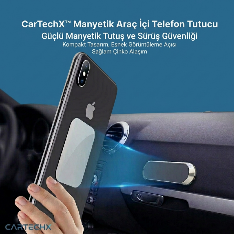 CarTechX™ Manyetik Araç İçi Telefon Tutucu
