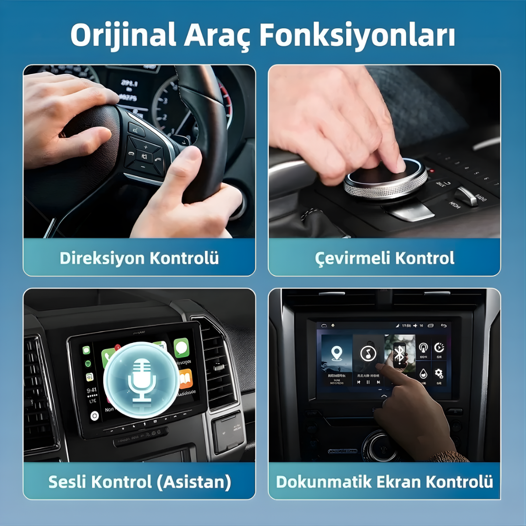 CarTechX™ Kablosuz CarPlay&Android Auto Adaptörü
