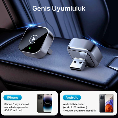 CarTechX™  Kablosuz CarPlay & Android Auto Adaptörü