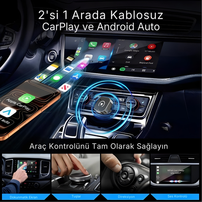 CarTechX iPhone/Android için Kablosuz CarPlay Adaptörü
