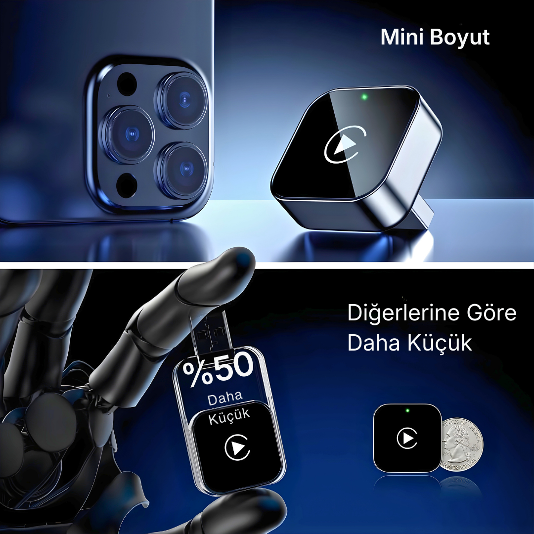 CarTechX™  Kablosuz CarPlay & Android Auto Adaptörü