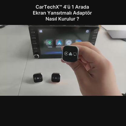 CarTechX™ 4’ü 1 Arada Ekran Yansıtmalı Kablosuz CarPlay&Android Auto Adaptörü
